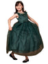 Little Girls Hunter Green Illusion Neckline Floral Applique Glitter Tulle Dress 2-6 - SophiasStyle.com